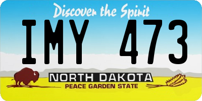 ND license plate IMY473