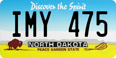 ND license plate IMY475