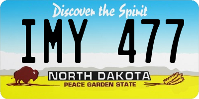 ND license plate IMY477