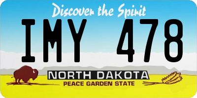 ND license plate IMY478