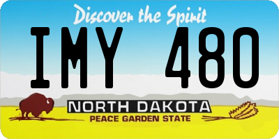 ND license plate IMY480