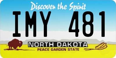 ND license plate IMY481