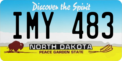 ND license plate IMY483