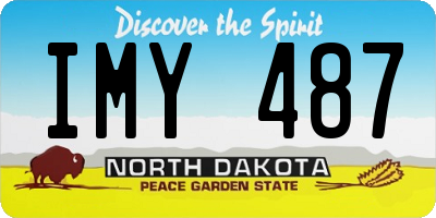 ND license plate IMY487