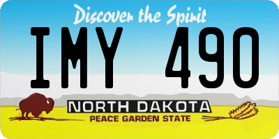 ND license plate IMY490