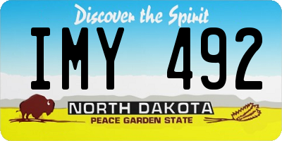 ND license plate IMY492
