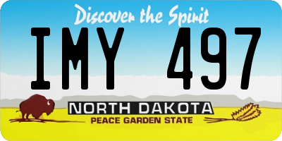 ND license plate IMY497
