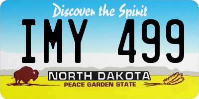 ND license plate IMY499