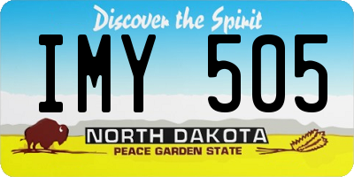 ND license plate IMY505