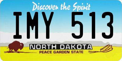 ND license plate IMY513