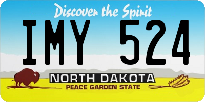 ND license plate IMY524