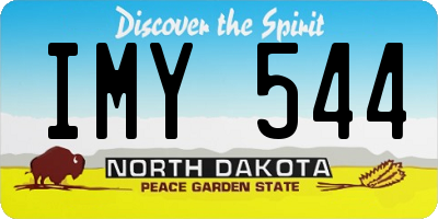 ND license plate IMY544