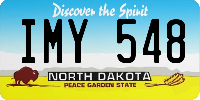 ND license plate IMY548