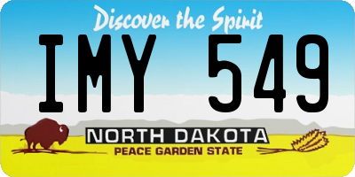 ND license plate IMY549