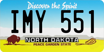 ND license plate IMY551