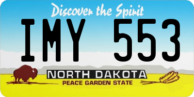 ND license plate IMY553