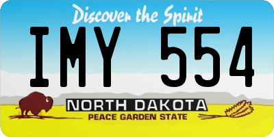 ND license plate IMY554