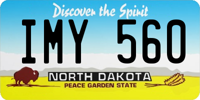 ND license plate IMY560