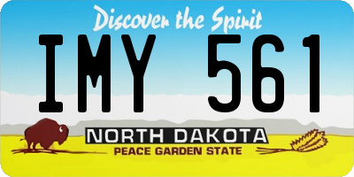 ND license plate IMY561