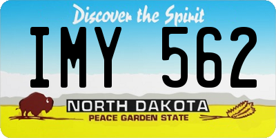 ND license plate IMY562