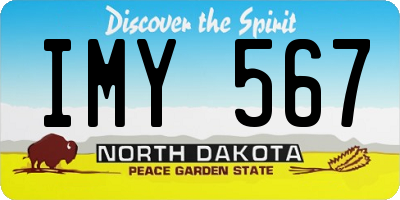 ND license plate IMY567