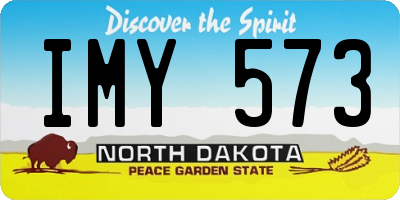 ND license plate IMY573