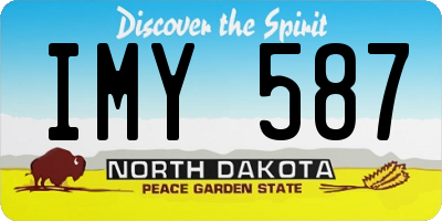 ND license plate IMY587