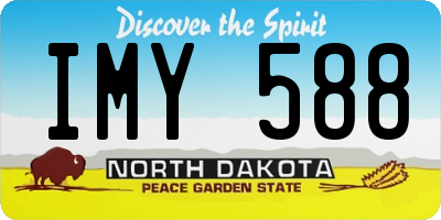 ND license plate IMY588