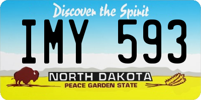 ND license plate IMY593