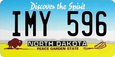 ND license plate IMY596