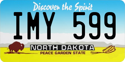 ND license plate IMY599