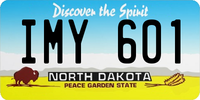 ND license plate IMY601