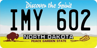 ND license plate IMY602