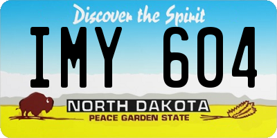 ND license plate IMY604