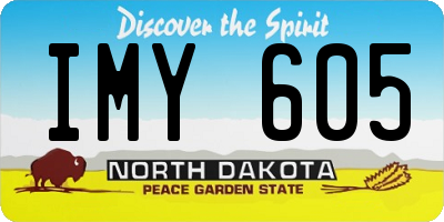ND license plate IMY605