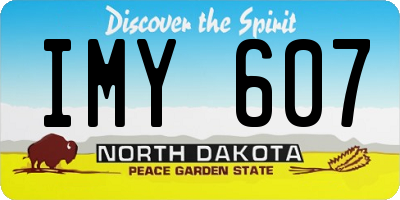 ND license plate IMY607