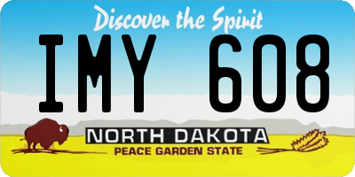 ND license plate IMY608
