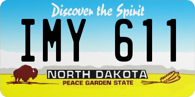 ND license plate IMY611