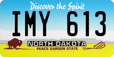 ND license plate IMY613