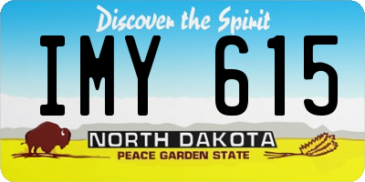 ND license plate IMY615