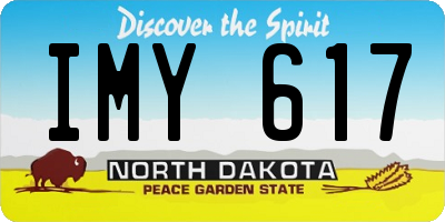 ND license plate IMY617