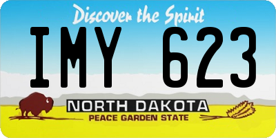 ND license plate IMY623
