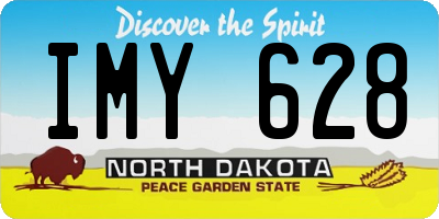 ND license plate IMY628