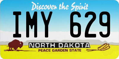 ND license plate IMY629