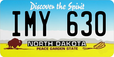 ND license plate IMY630
