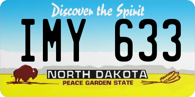 ND license plate IMY633