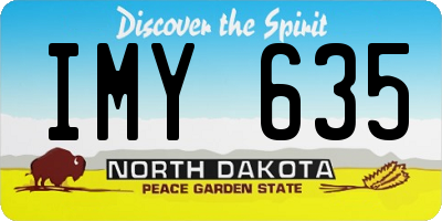 ND license plate IMY635