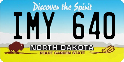ND license plate IMY640
