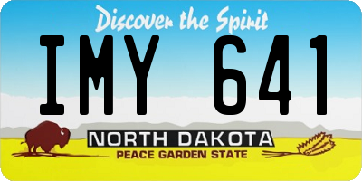 ND license plate IMY641