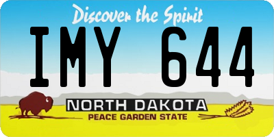 ND license plate IMY644